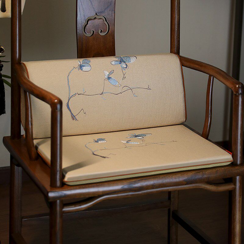 新品中式红木椅子k靠背垫沙发坐垫靠背一体茶椅圈椅坐垫护腰小靠