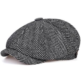 极速Fashion Woolk Newsboy Caps Mens Herringbone Flat Caps Wo