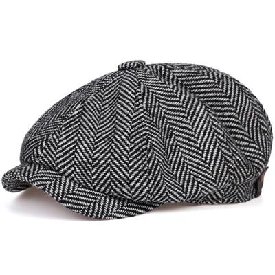 极速Fashion Woolk Newsboy Caps Mens Herringbone Flat Caps Wo