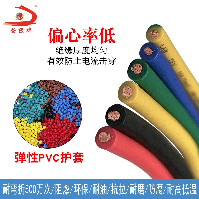 极速单芯柔性拖链软电k线TEV 0.12 0.2 0.3 0.5-50平 耐折电子线