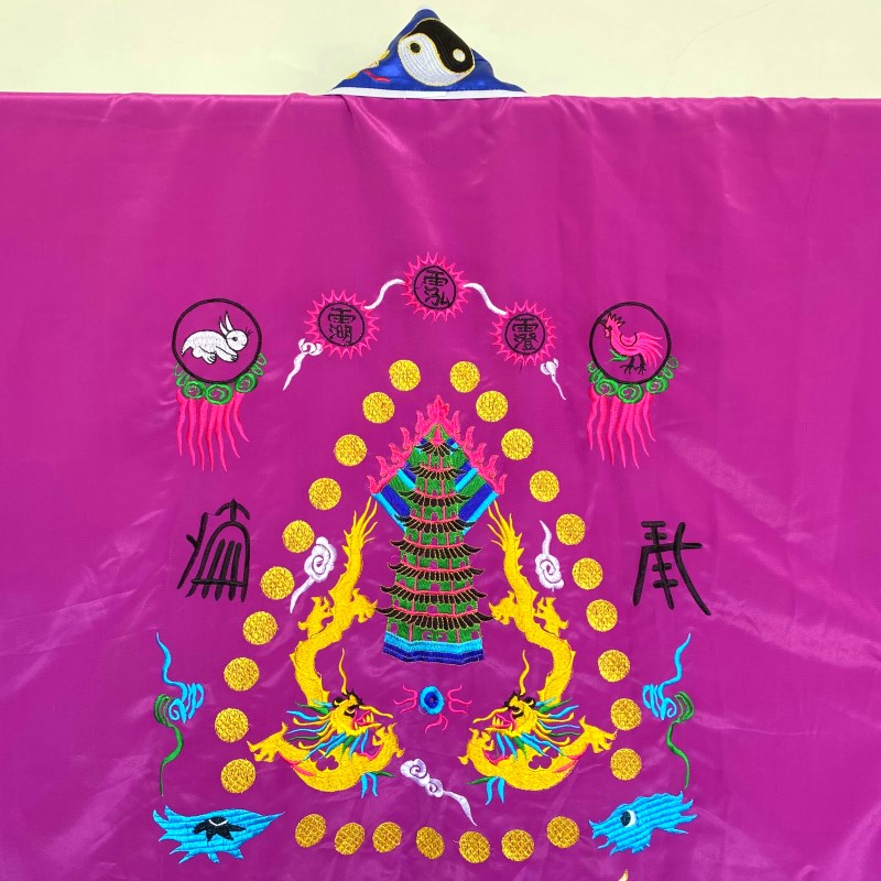 极速道士法衣紫色道家用品高功法衣小袖玉罗霄台道袍U道服 宵台衣