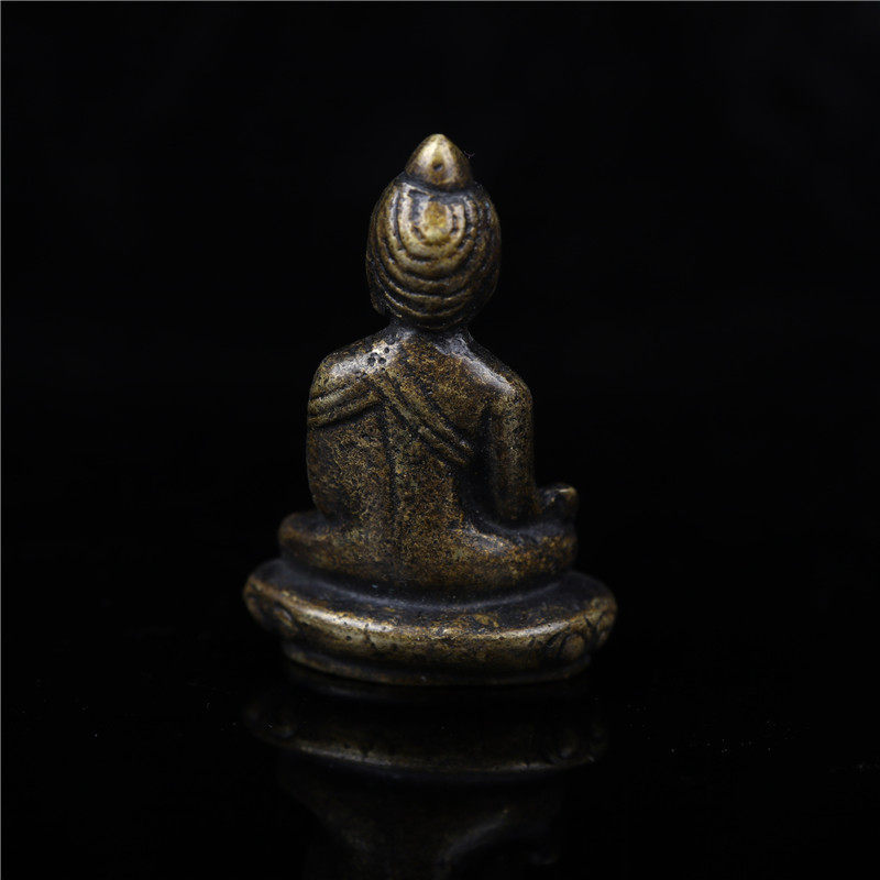 极速尼泊尔手工复古做旧纯铜释B迦牟尼佛像摆件 释迦牟尼铜件