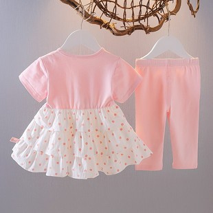 纯棉套装 童装 新款 婴儿时尚 L1一4岁.&rs&r;.& 儿童短袖 极速女童夏装