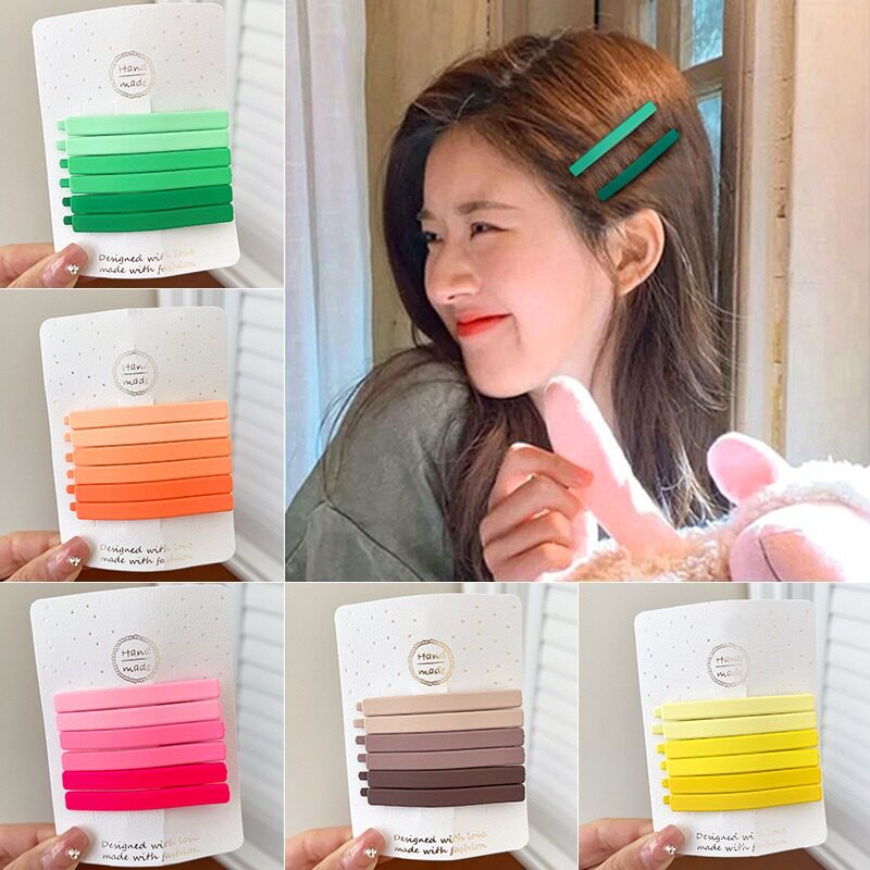 极速彩色一字e发夹女前额碎发浏海夹侧边边夹2023新款发夹头饰鸭