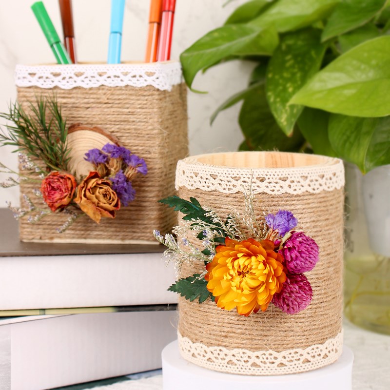 极速教师节diyk乾燥花笔筒手工制作材料幼儿园儿童活动实用礼物团