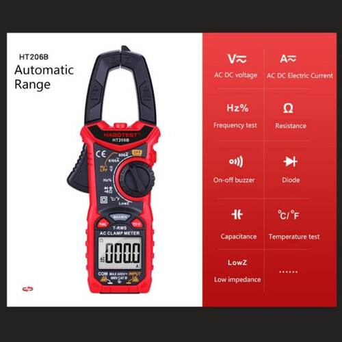 新品HT206 AC/DC Digital Clamp Meter MultimeterR High Precisi