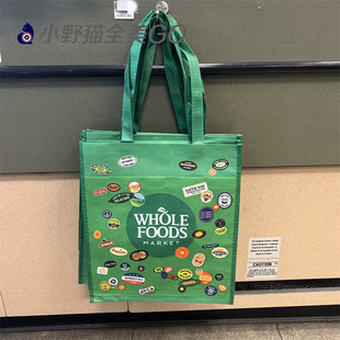 现货 foods特色购物袋便携手提袋大R容量环保袋特色印花 whole