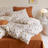 极速炒鸡舒服全棉双层纱布被套单件纯棉小K清新少女心单人双人被