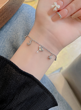 极速精致星月珍珠手链o女ins小众设计闺蜜手饰轻奢简约2023年新款