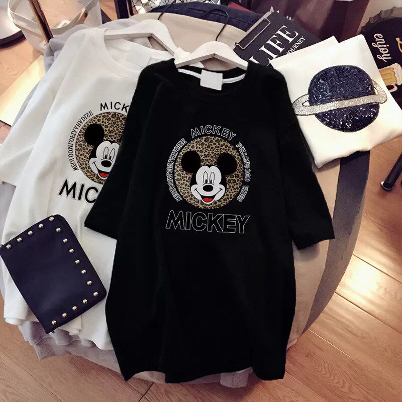 新品孕妇上衣夏装2025s新款短袖t恤女夏季孕期穿搭纯棉卡通中长款