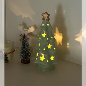极速装 桌面玄关摆 饰品小夜灯陶瓷星q星圣诞树ins拍照道具2025新款