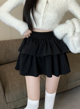 极速白色初恋短裙女夏季半身裙显瘦Da字裙蛋糕裙蓬蓬裙小个子高腰