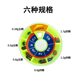 极速抗走水铅坠包胶咬p铅垂钓筏钓专用子线夹铅路亚筏竿定位铅钓