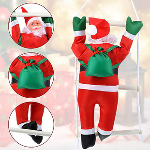 Cloth Santa Claus 极速New Hanging Ladder Wall Deco Climbingk