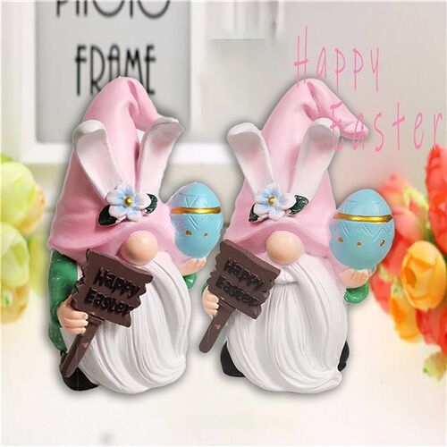 极速Easter Resijn Bunny Ornament Easter Resin Rabbit Ornamen