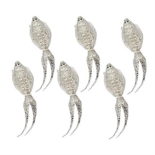 极速6Pcs Soft Fishing Lure Split Tail PVC Halibut ArtiZficia