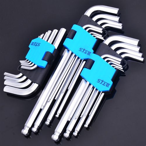 极速内六角扳手套装p 铬钒钢9件加长特长球头内六方板手组合