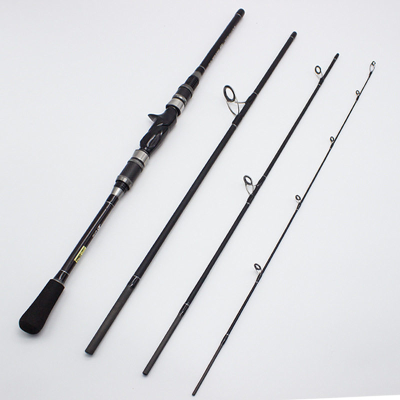 极速短节枪柄直柄双轮座 M调1.8-3F.0米四节路亚竿碳素便携钓鱼竿