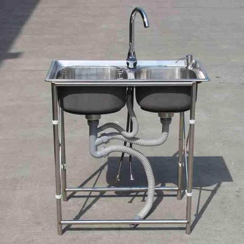 极速不锈钢c洗菜盆水槽双水槽加厚洗w菜盆双水槽带架子洗碗池水槽