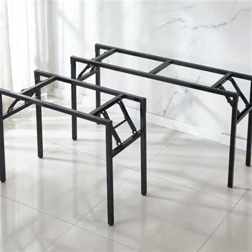 极速简易折叠桌脚高60cm弹簧架桌腿支架K铁架餐桌脚会议桌架折叠