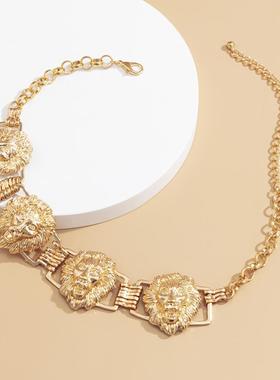 极速Hip Hop Heavy Metal Mens NecCklace Lion Head Pendant Geo