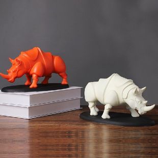 resin room ornament home crafts rhino 极速Creactive living