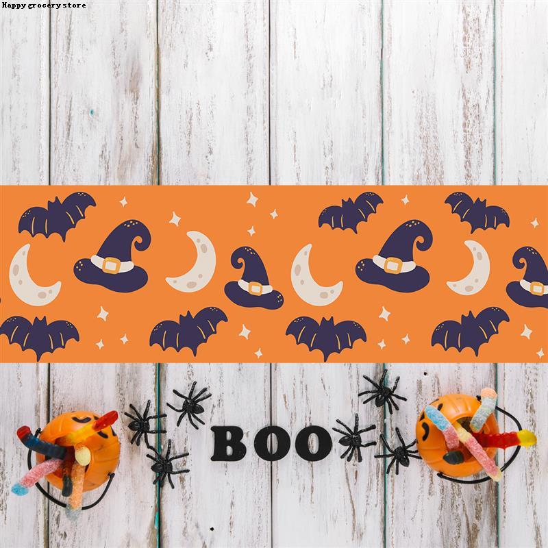 2023 Halloween Vinyl Table RunnCer Table Decorations Hallowe