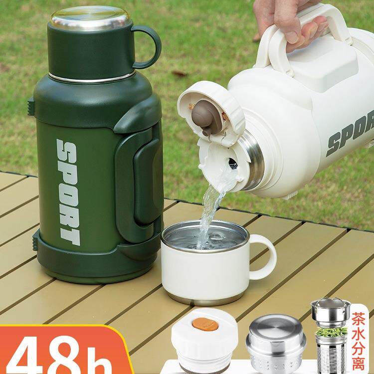 保温杯大容量2025新款轻便车载大号2000ml男不锈钢热水壶保冷