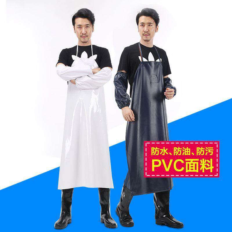 简约无袖围裙防水防油耐弱酸碱水产pvc防水围裙加厚屠宰场工装