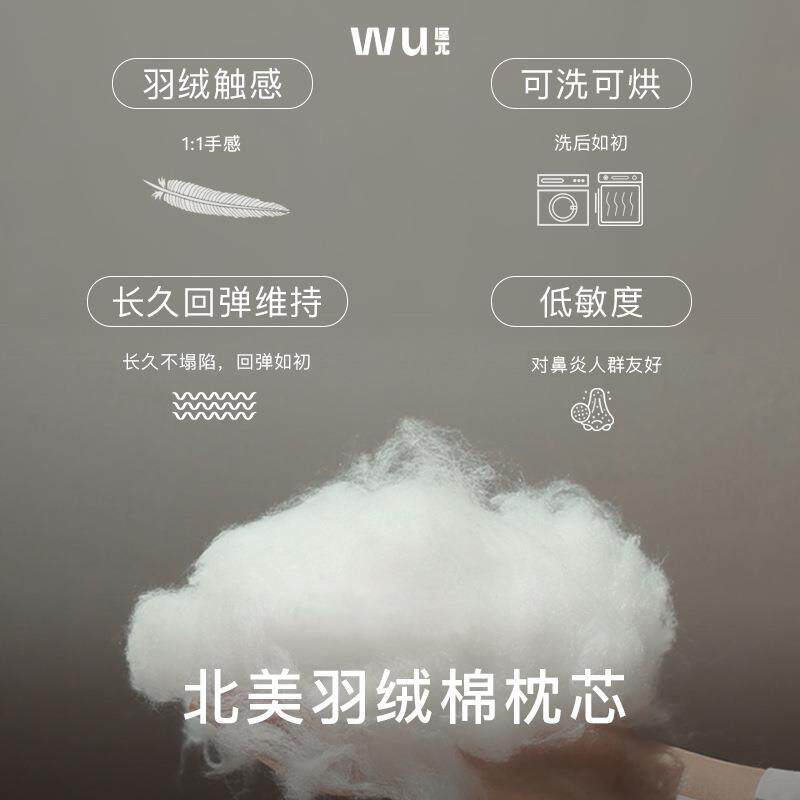 ZQ法式布料腰枕床头靠枕沙发客厅靠垫羽绒抱枕芯床上腰垫