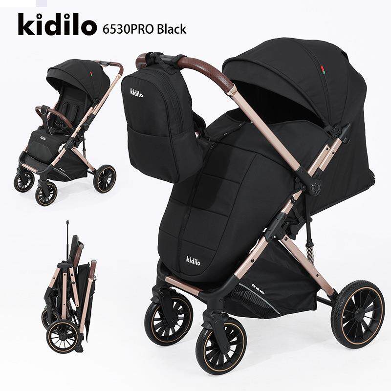 kidilo儿童手推车高景观宝宝遛娃神器大尺寸婴儿车带脚套