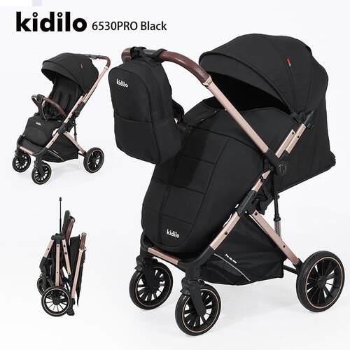 kidilo儿童手推车高景观宝宝遛娃神器大尺寸婴儿车带脚套