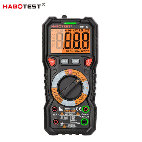 华博HT118D万用表通断测电容
