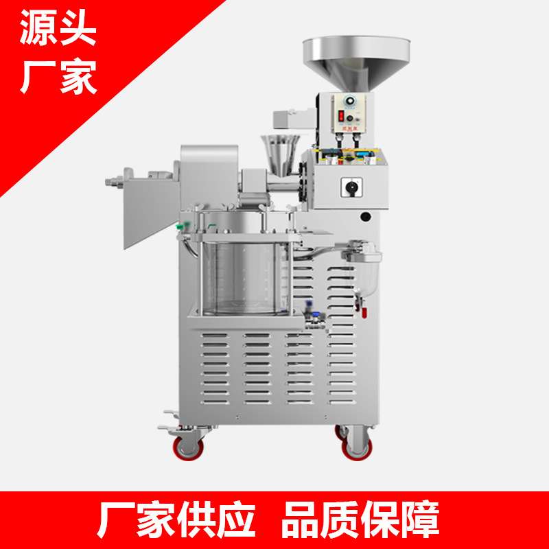 韩皇花生油榨油机商用螺旋压油机全自动小型过滤一体炸油机S01