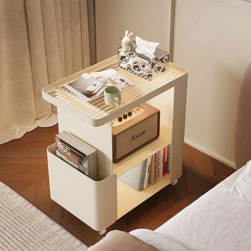 现代简约沙发边几侧柜客厅移动收纳置物架床头柜创意可移动小茶几