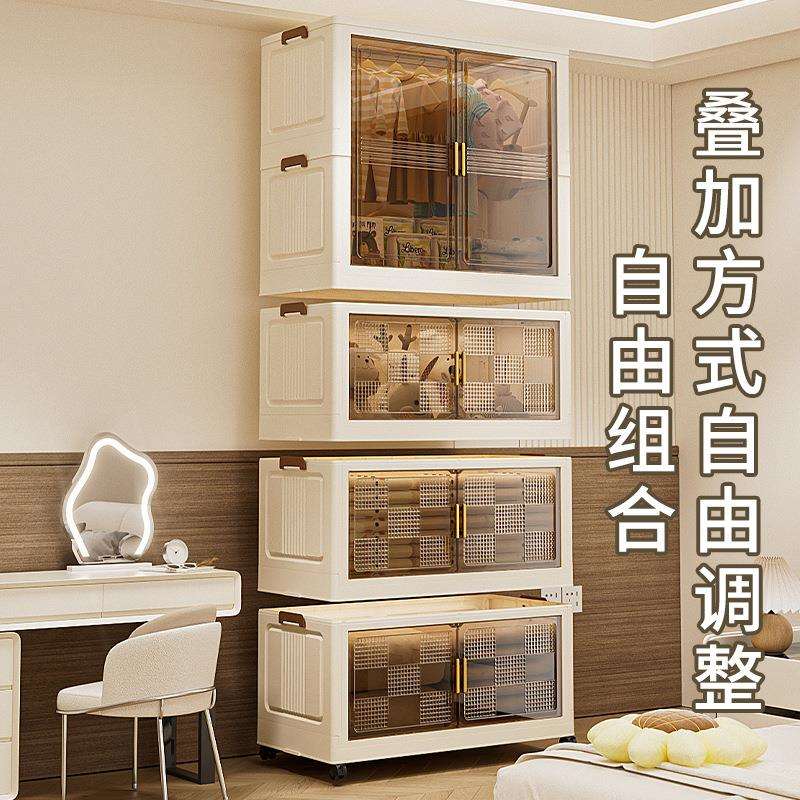 折叠衣柜家用客厅儿童衣服被子现代简约免安装衣橱卧室收纳柜