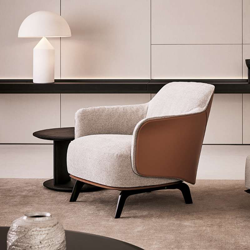 工厂意式极简设计师单人沙发椅客厅懒人单椅民宿服装店单椅