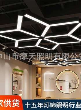 LEDY形人字形可拼接工业风吊灯办公室商场超市服装店网咖造型灯