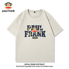 Paul Frank/大嘴猴美式短袖男款重磅2024新款夏季纯棉五分袖t恤男
