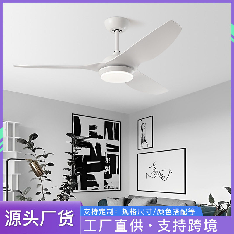 北欧变频风扇灯工业大风力静音美式复古出口吊扇灯餐厅客厅电扇灯图片