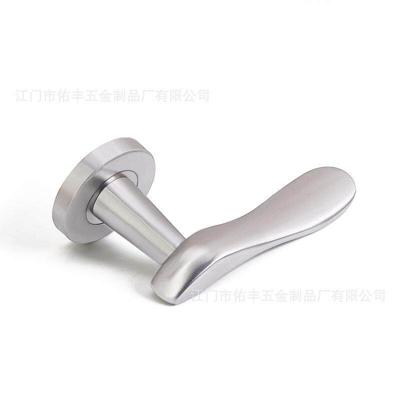 生产304不锈钢精铸实心门把手防火门锁执手分体式门拉手图片