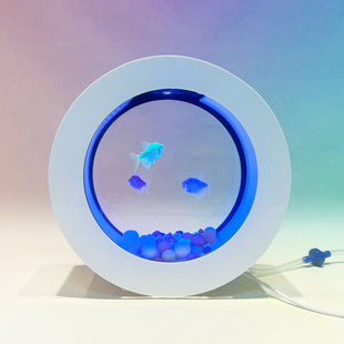创意生态造景客厅办公桌面宠物卧室有机玻璃观赏鱼缸亚克力水母缸
