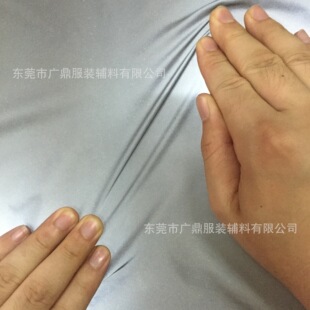 薄型弹力反光布广鼎标准无褶皱裂痕单双面亮银弹性反光布料高亮度