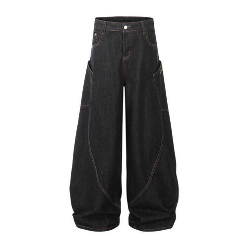 JOINBOY DENIM 原牛廓形大口袋弯刀裤大阔腿街头美式牛仔裤男嘻哈