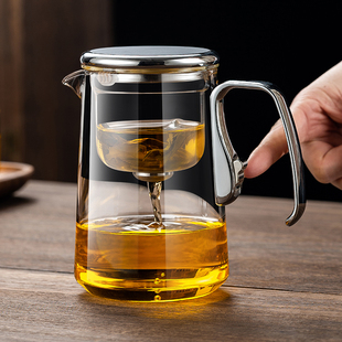 家用玻璃冲茶器高档磁吸过滤茶水分离杯茶具 飘逸杯泡茶壶2025新款