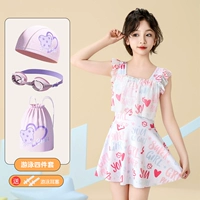 Белый комплект для плавания, 4 предмета