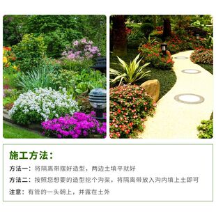极速适用园林绿化草石p隔离带圈花护树隔离条花园挡土隔根板花坛