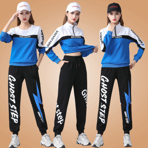 新品杨丽萍广场舞服装春季新款曳步E舞健身运动衣服女时尚宽松团