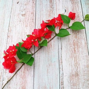 极速新款带叶仿真三角o梅  居家软装 爬藤 假花 三角梅  樱花枝条