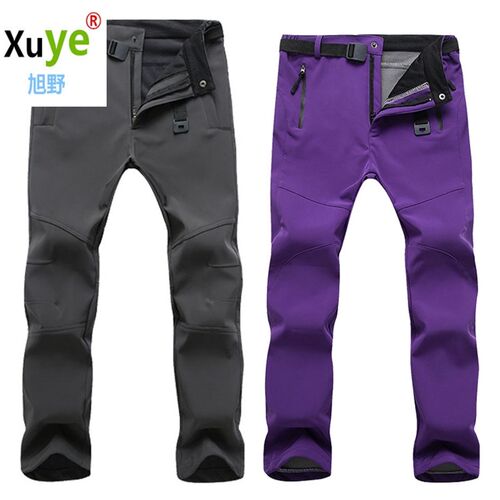 新品men women winter thick fyleece warm outdoor Hiking Pants